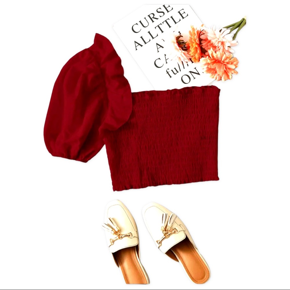 One SHOULDER PUFF SLEEVE TOP